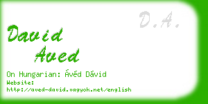 david aved business card